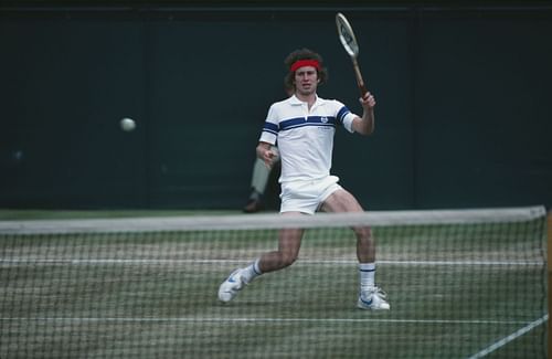 John McEnroe playing at the 1981 Wimbledon Championships