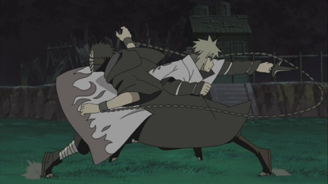 Minato fighting Obito (Image via Studio Pierrot)