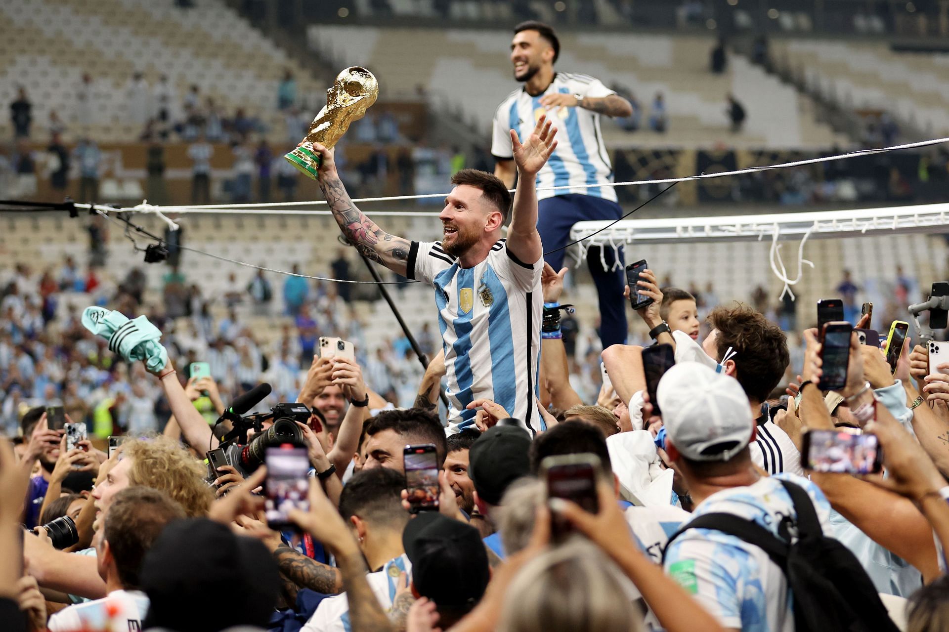 Lionel Messi finally got his hands on the FIFA World Cup