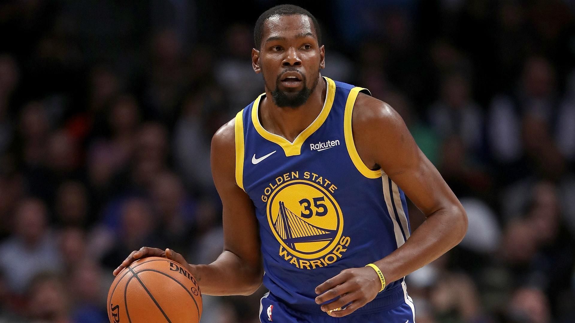 Kevin Durant playing for the Golden State Warriors