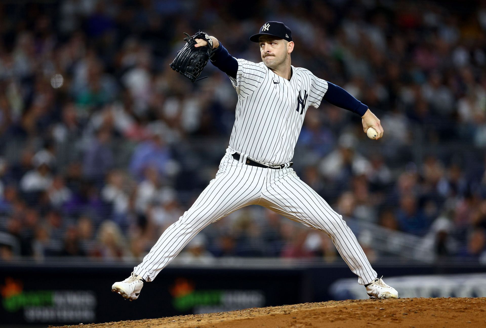 NEW YORK, NEW YORK - SEPTEMBER 21: Lucas of the New York Yankees delivers a pitch in the sixth inning against the Pittsburgh Pirates at Yankee Stadium on September 21, 2022, in the Bronx borough of New York City. (Photo by Elsa/Getty Images)