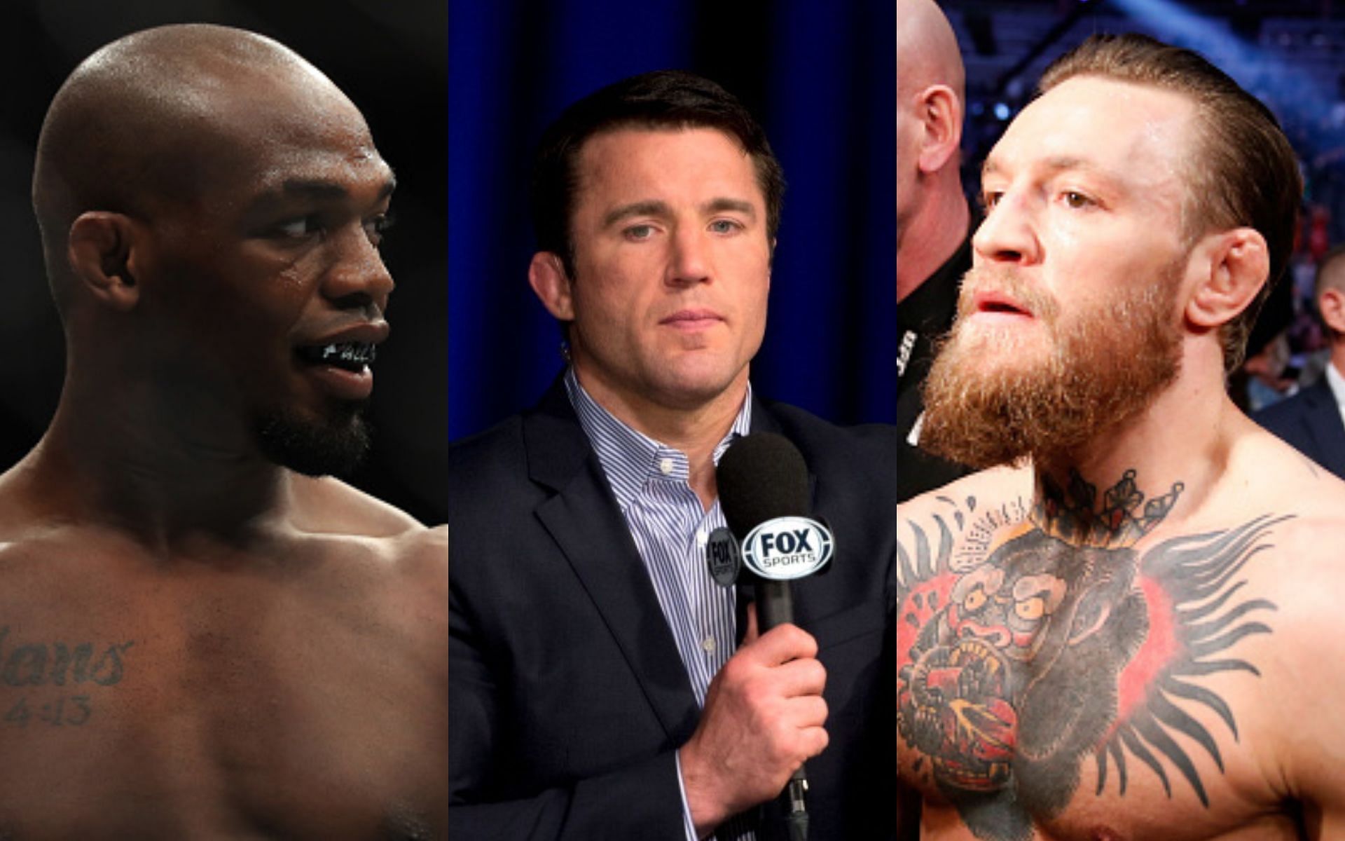 Jon Jones (left) Chael Sonnen (middle), Conor McGregor (right)