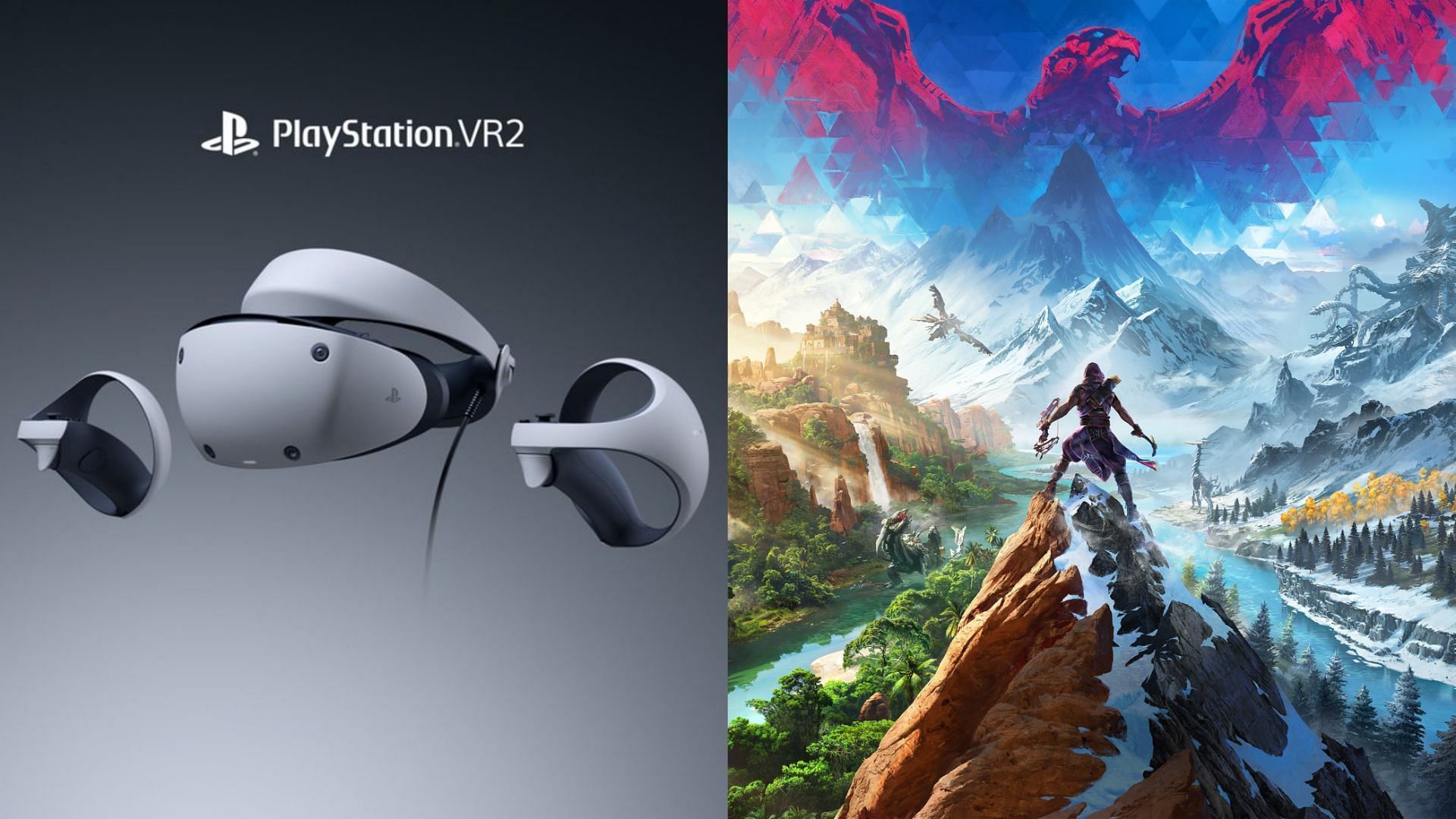 PSVR2 and Horizon Call of the Mountain (Images via PlayStation)