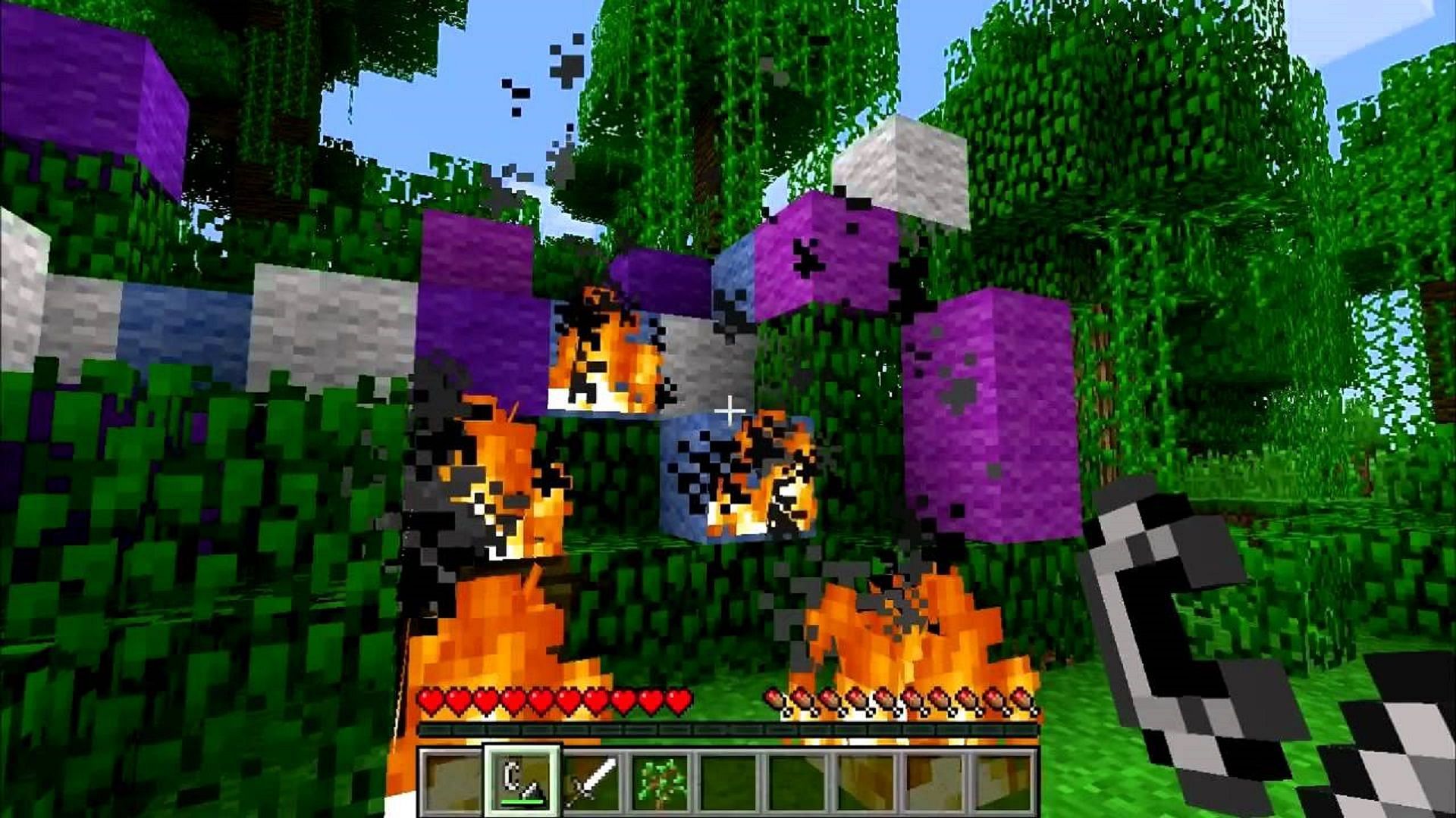 Flint and Steel is helpful in Minecraft, but be careful; fire spreads (Image via Minecraft Wiki)
