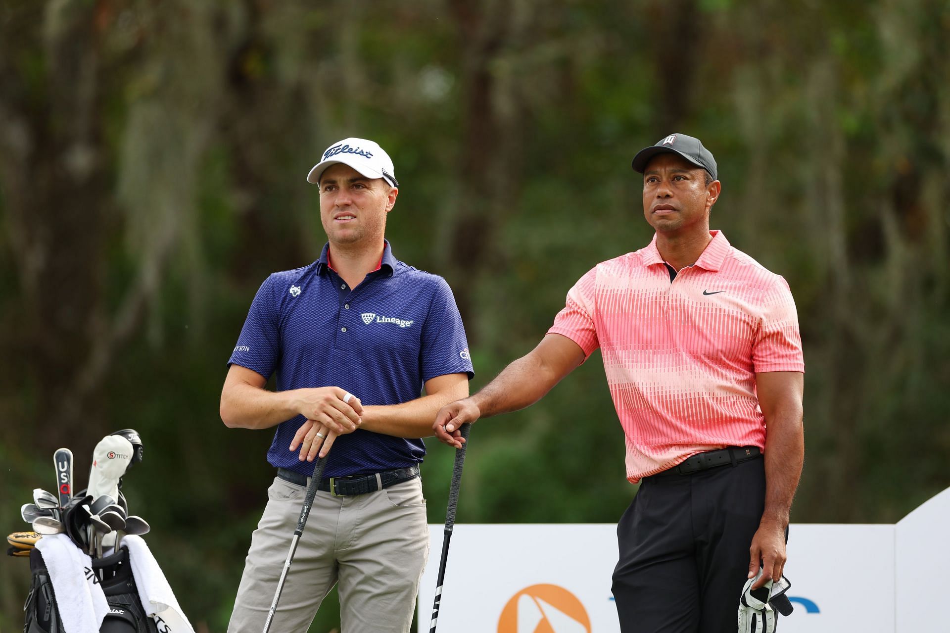 Justin Thomas and Tiger Woods at the PNC Championship - Round One (Image via Mike Ehrmann/Getty Images)