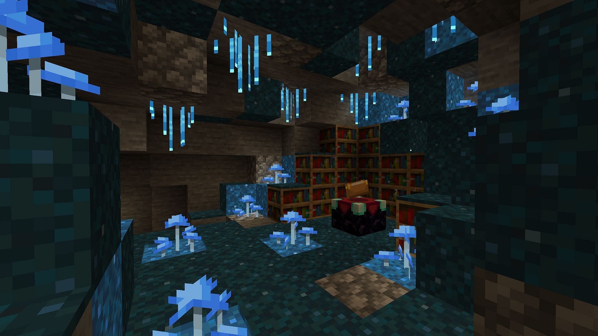 An enchanting table hidden away in the TNP Limitless modpack (Image via Gberqz/CurseForge)