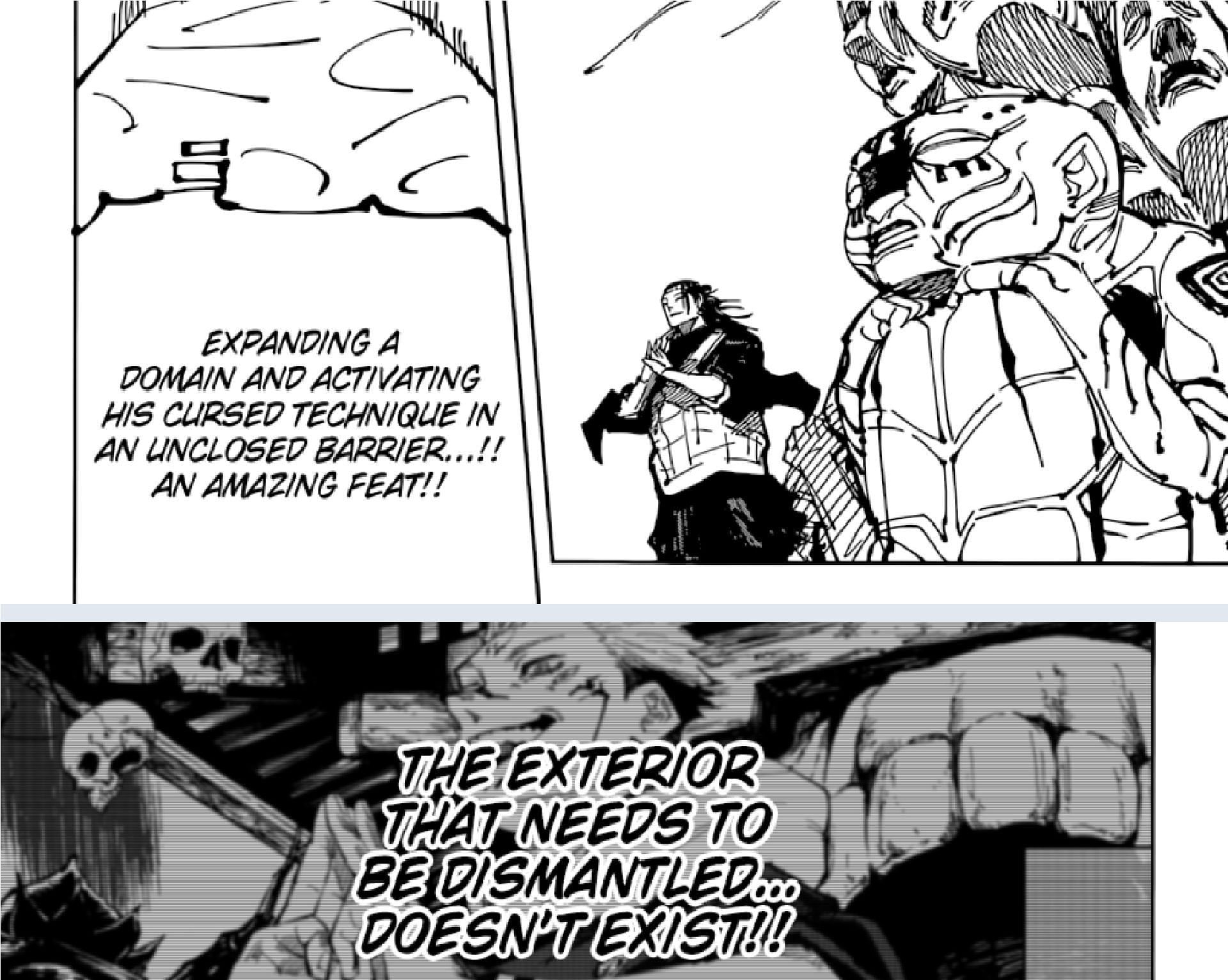 Entering and exiting Barriers as explained by Kenjaku in chapter