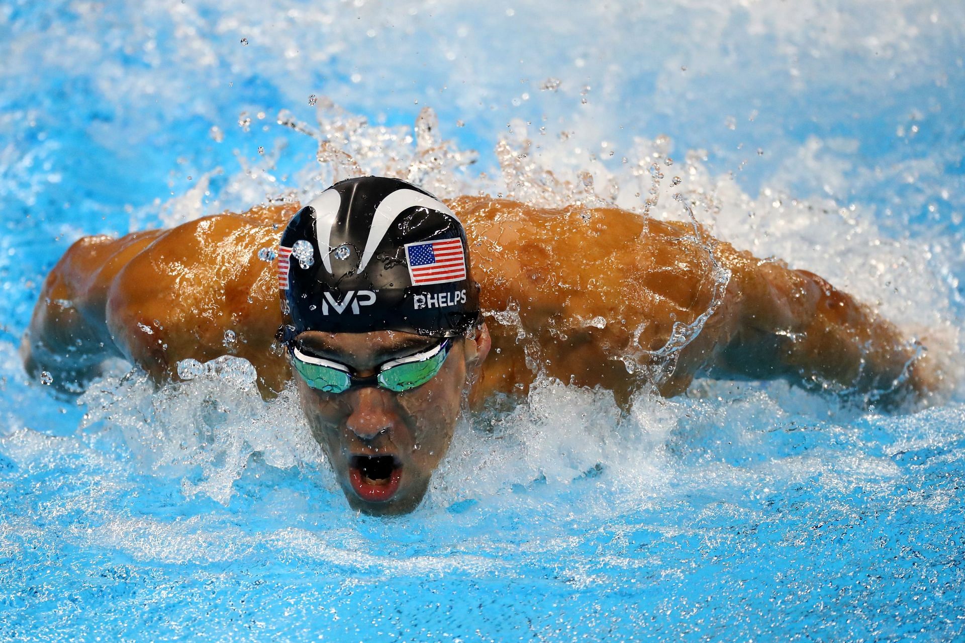 What goggles did Michael Phelps use during swimming?
