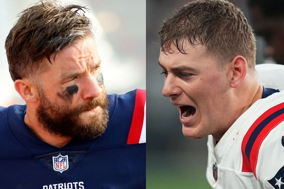 Retired WR Julian Edelman and Patriots QB Mac Jones