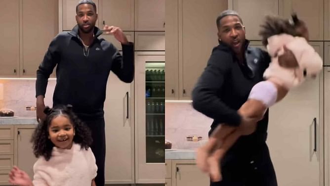 Watch: Tristan Thompson performs hilarious dance with daughter True Thompson to celebrate holidays