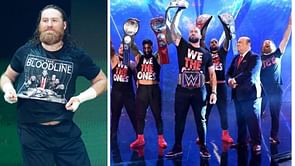 Watch: Sami Zayn goes crazy during The Bloodline's entrance on WWE SmackDown