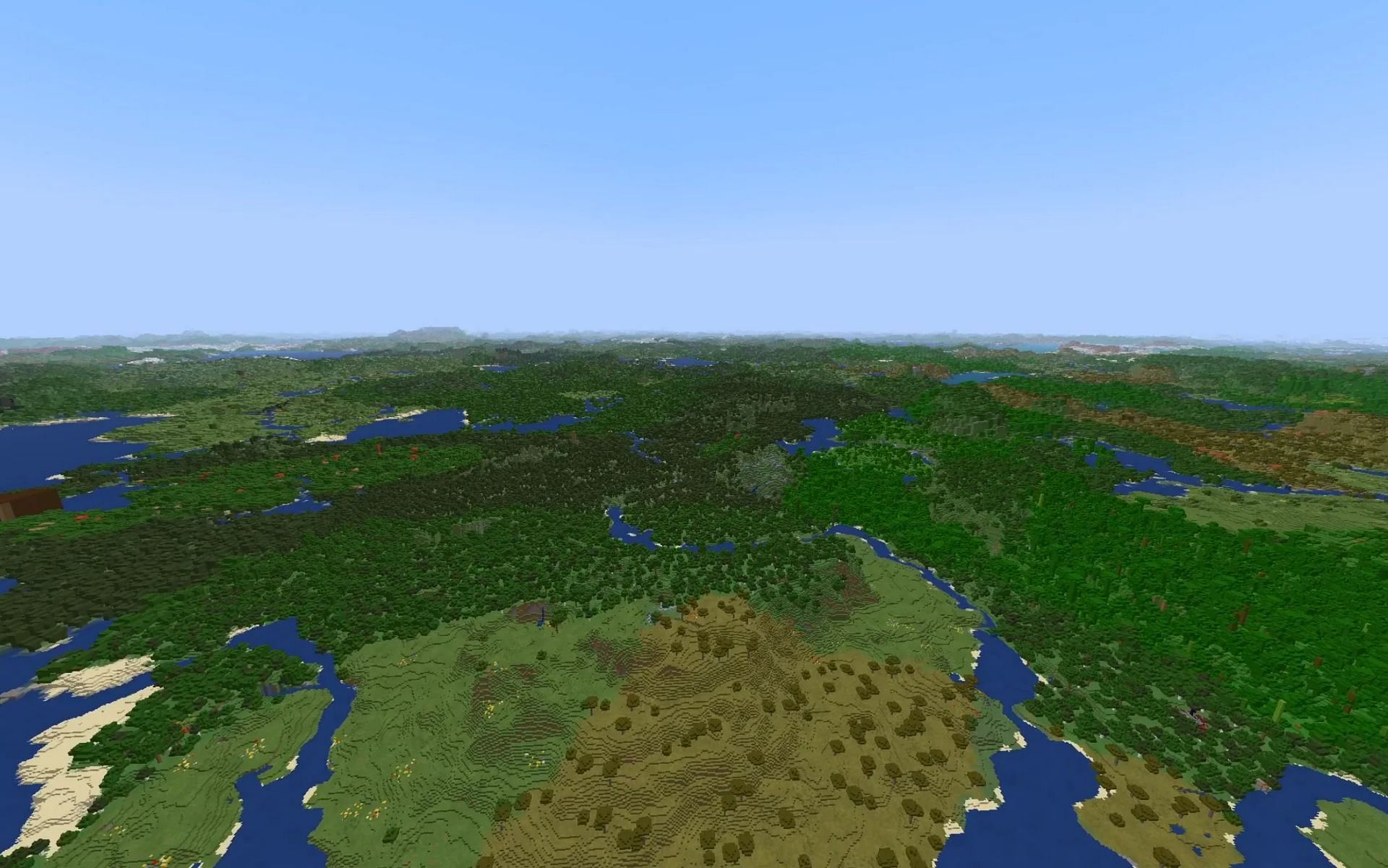 What 1024 render distance looks like in Minecraft (Image via Mojang)