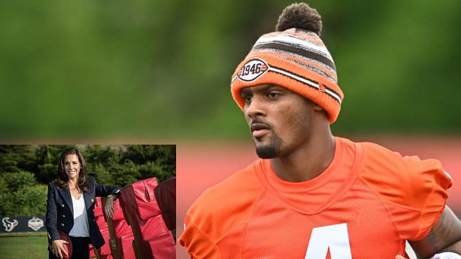 Did Houston Texans owner’s wife give Deshaun Watson the cold shoulder? NFL Twitter claims Hannah McNair laid down the law at Browns vs Texans
