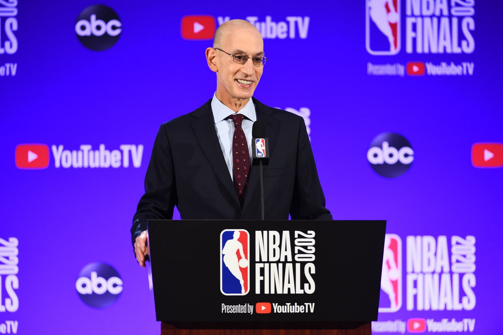 NBA commissioner Adam Silver attending a press conference