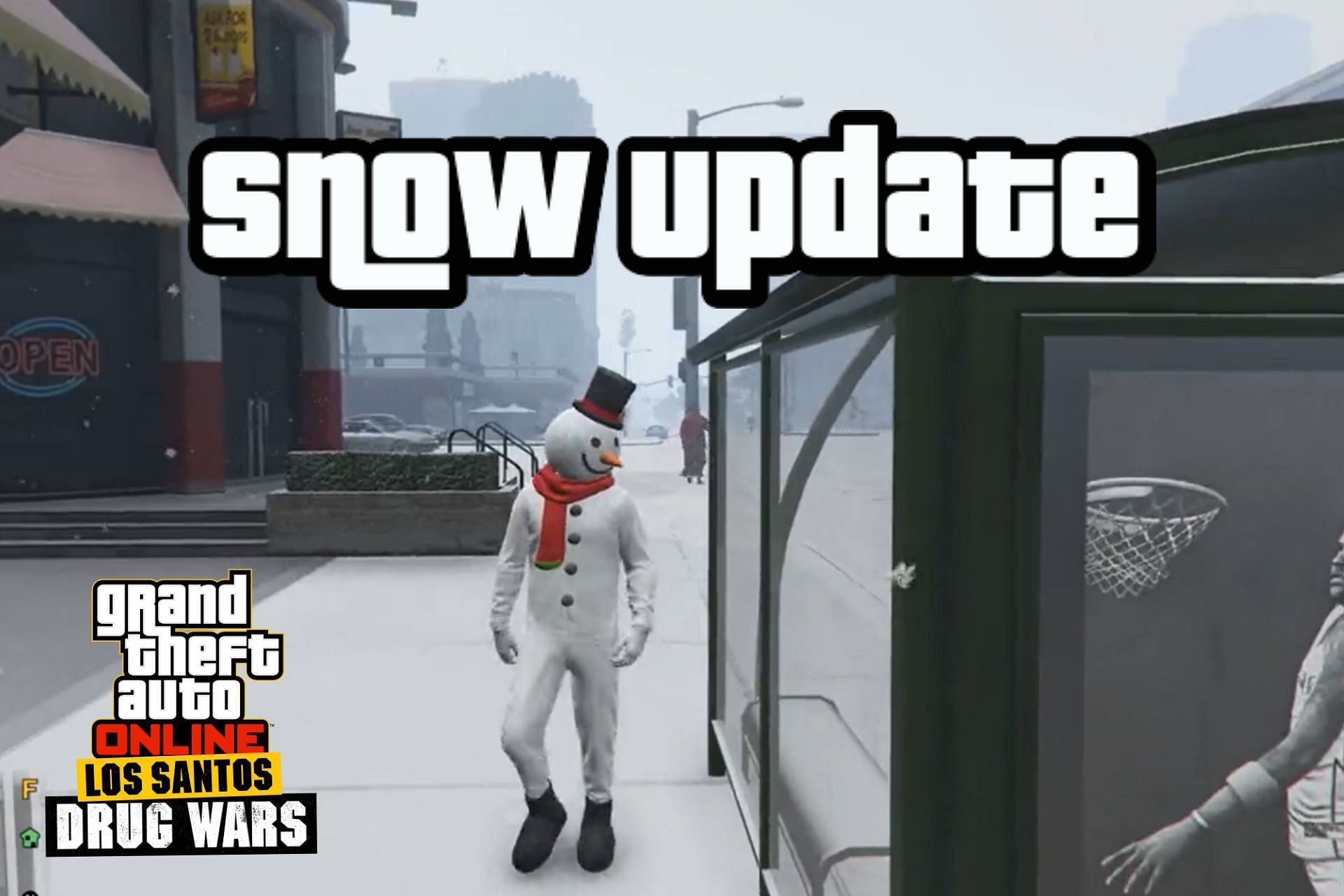 The snow season is expected to arrive around next week in GTA Online (Image via TW/@Fluuffball)