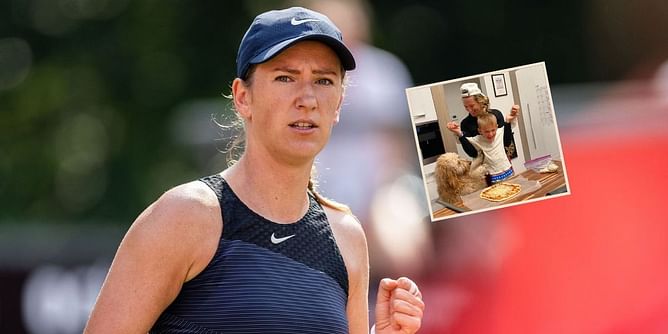 Victoria Azarenka enjoys off-season baking pizza with her son Leo