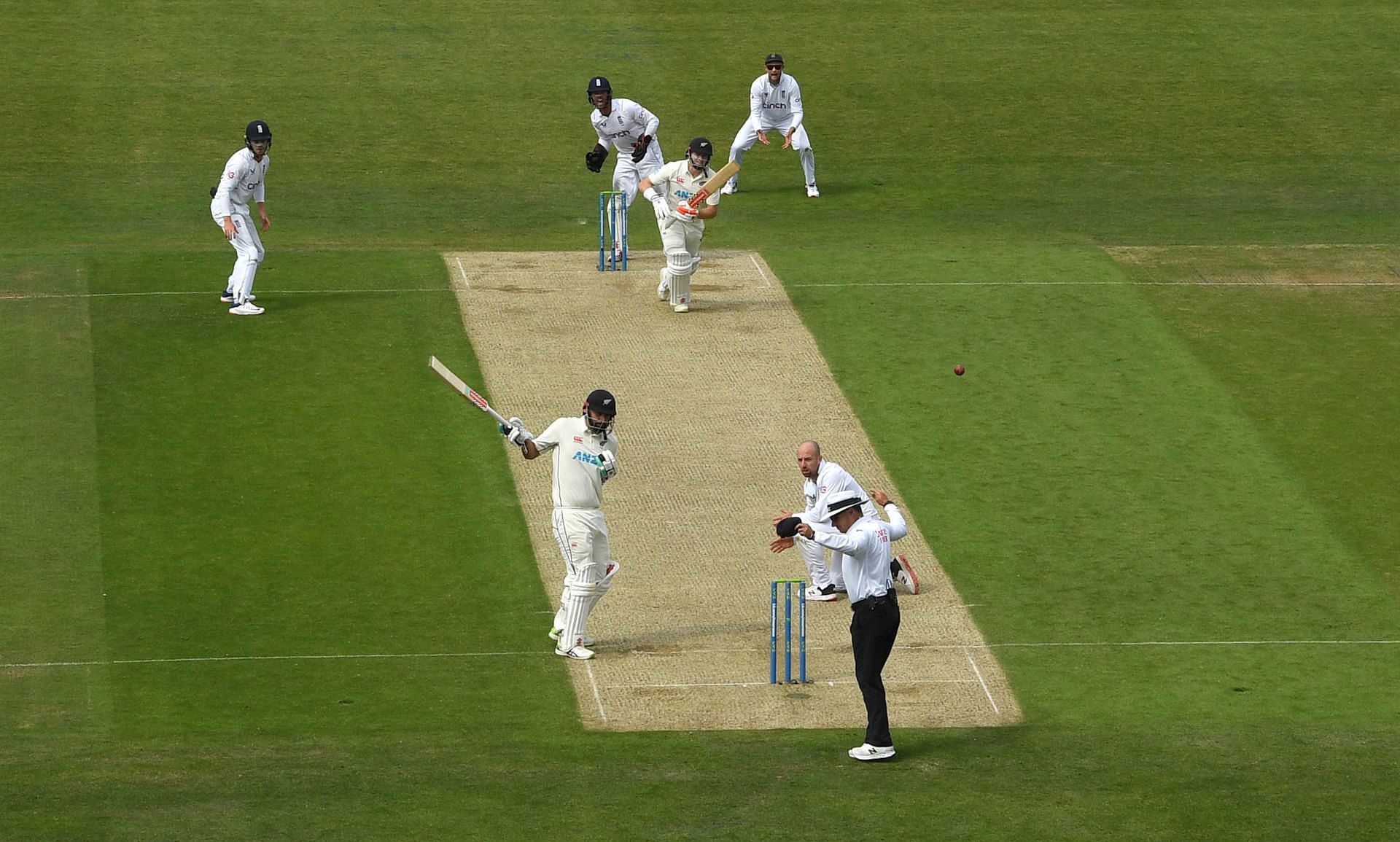 Henry Nicholls was dismissed in unlucky fashion during the third Test against England. Pic: Getty Images