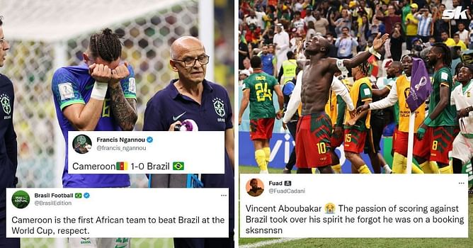 Twitter erupts as Cameroon secure late 1-0 win over Brazil to complete another upset at 2022 FIFA World Cup