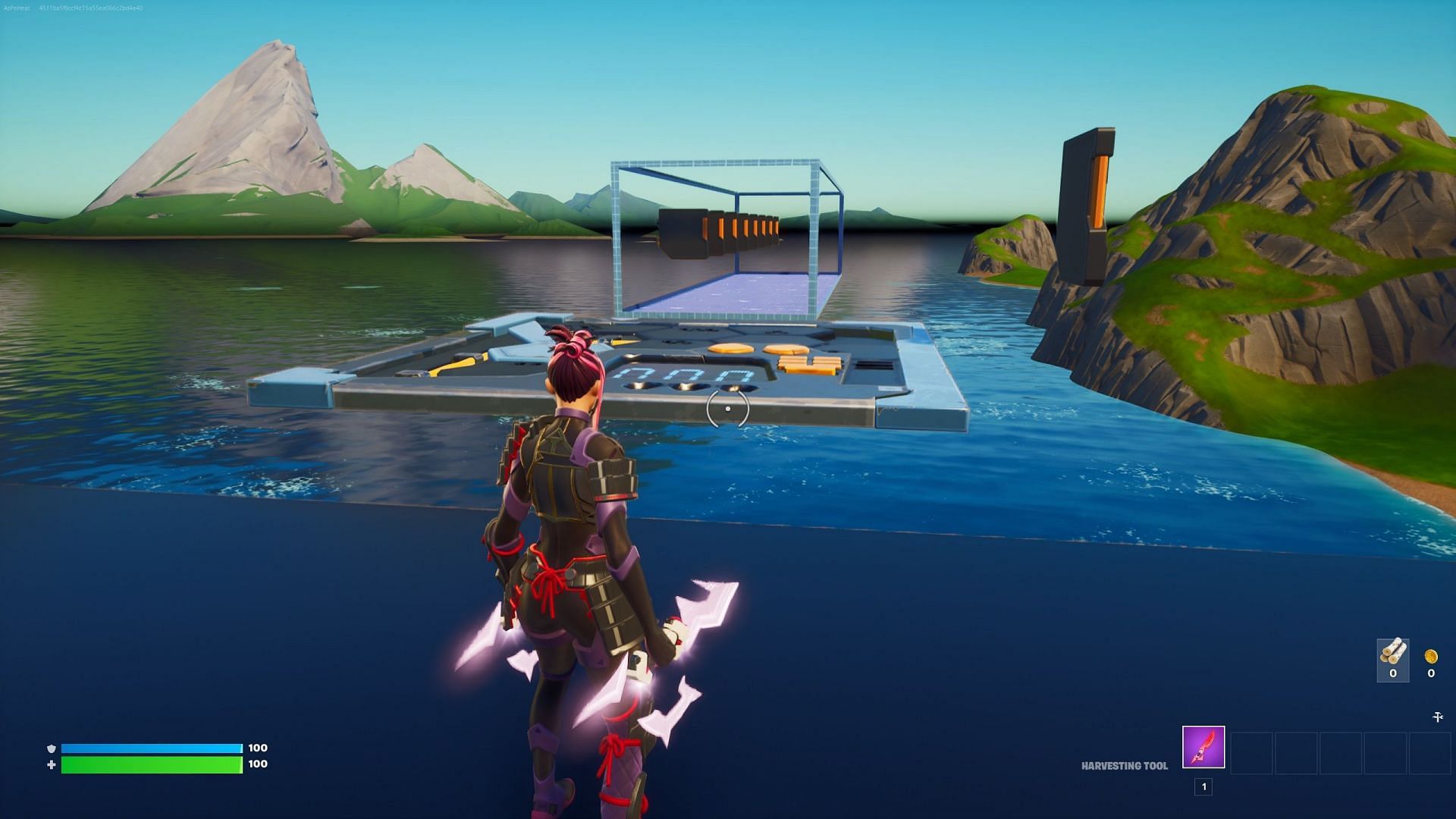 To level up using this Fortnite Chapter 4 XP glitch, you need to jump on this platform (Image via Epic Games)