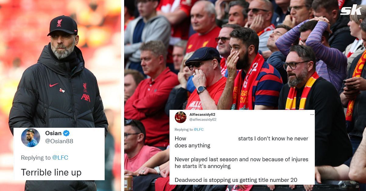 Liverpool fans not happy with lineup against Leicester City