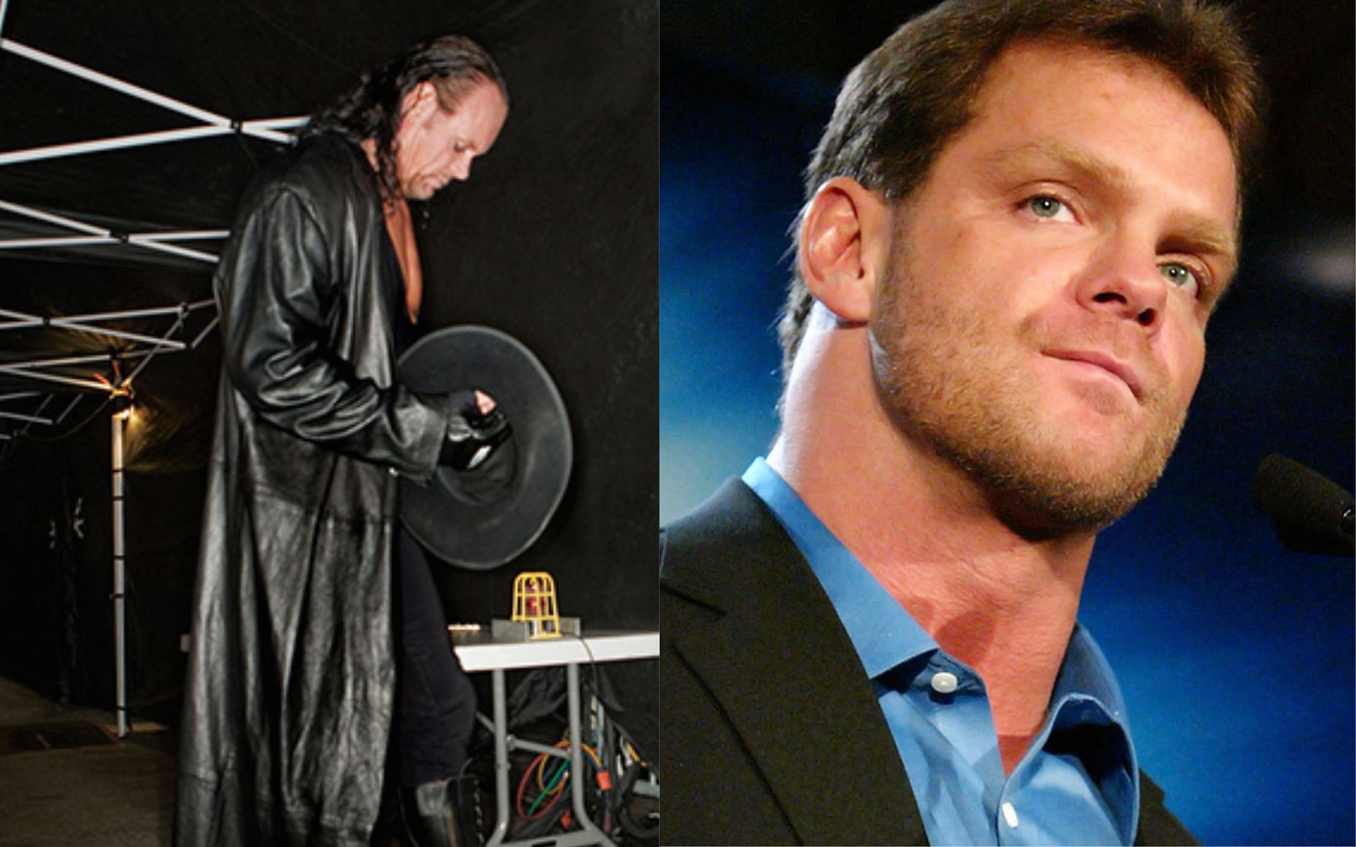 (L) The Undertaker (R) Chris Benoit