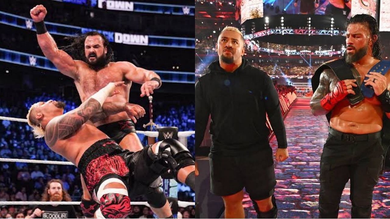 WWE सुपरस्टार्स ड्रू मैकइंटायर, सोलो सिकोआ और रोमन रेंस 