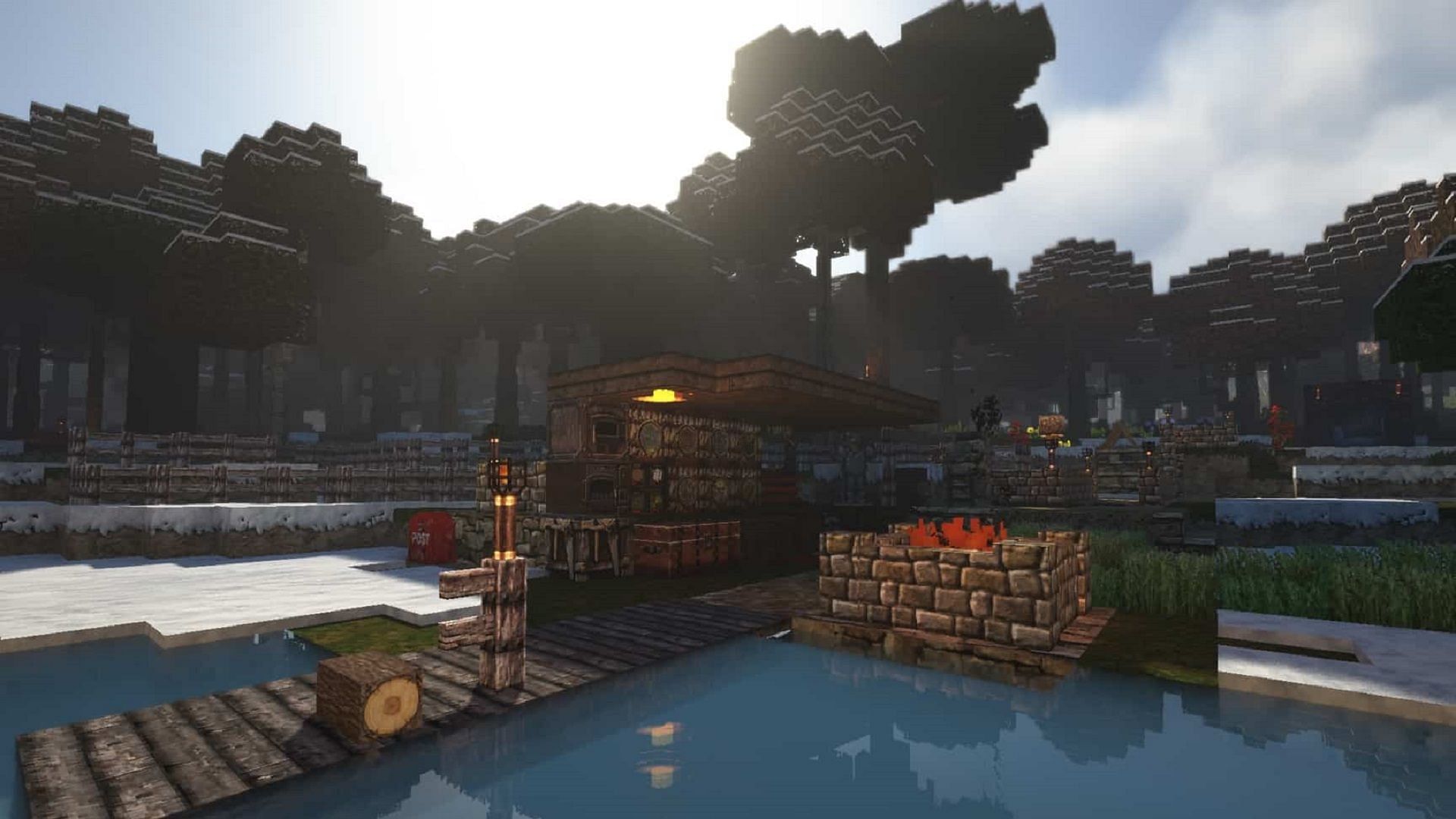 Battered Old Stuff can bring a perfect rustic aesthetic to Minecraft 1.12.2 (Image via Ozbillo/Resourcepack.net)