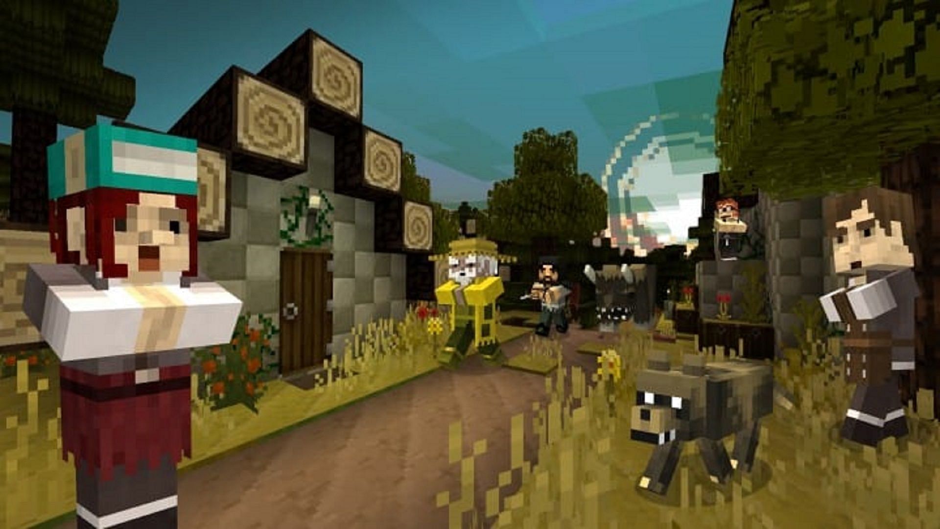 A Minecraft village takes on a whole new life with the Jolicraft texture pack (Image via Adrejolicoeur/Resourcepack.net)