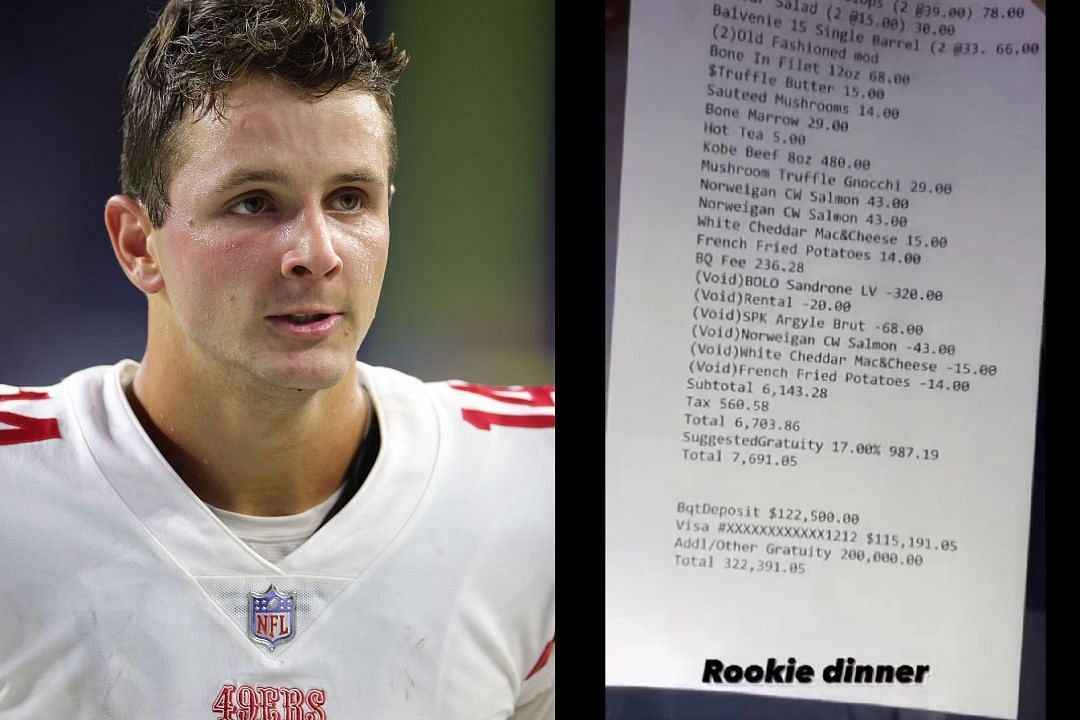 49ers rookies pay 322k dinner bill | Image Credit: Outkick