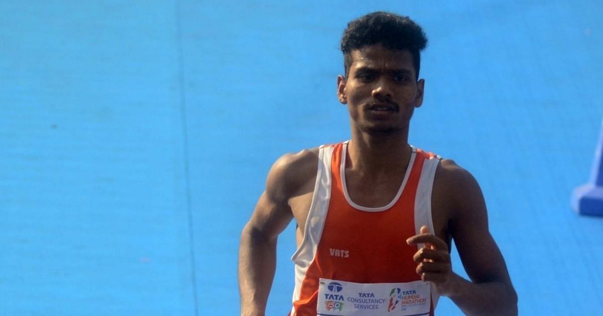 Army marathon runner Srinu Bugatha (Credit - IANS via Scroll)