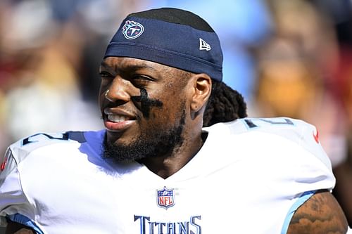 Derrick Henry at Tennessee Titans v Washington Commanders