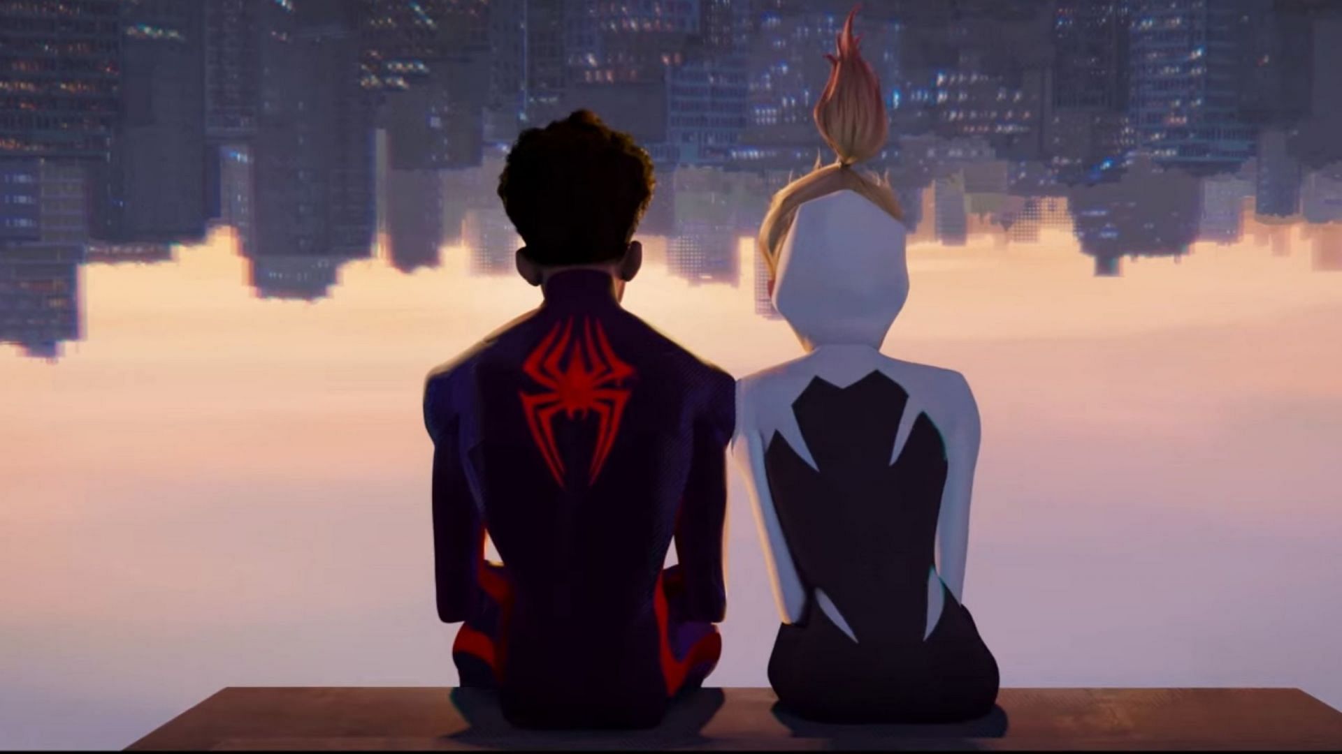 Miles and Gwen in Spider-Man: Across the Spider-Verse (image via Sony Pictures Entertainment)