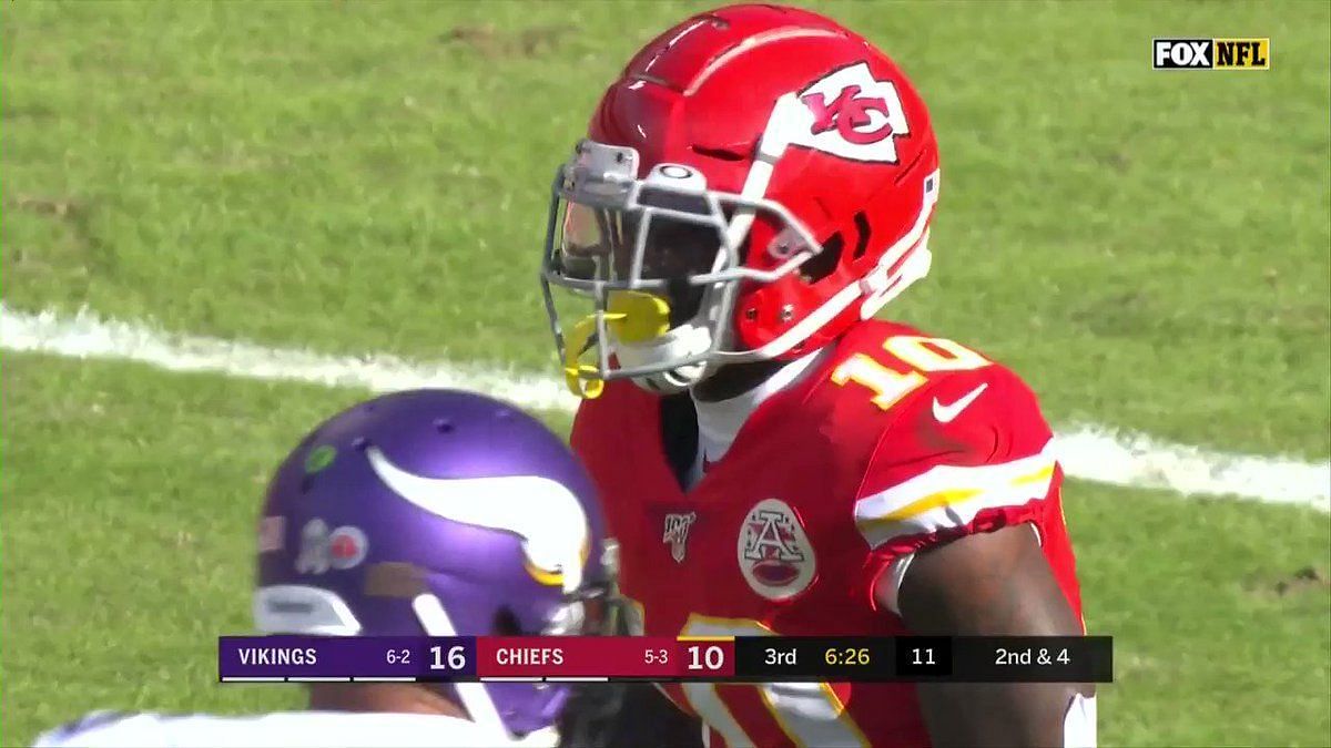 Chiefs' Tyreek Hill sets career-best top speed on 91-yard touchdown run by  Damien Williams vs. Vikings 