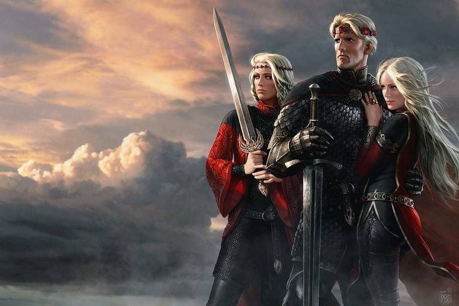 Aegon, Visenya and Rhaenys Targaryen