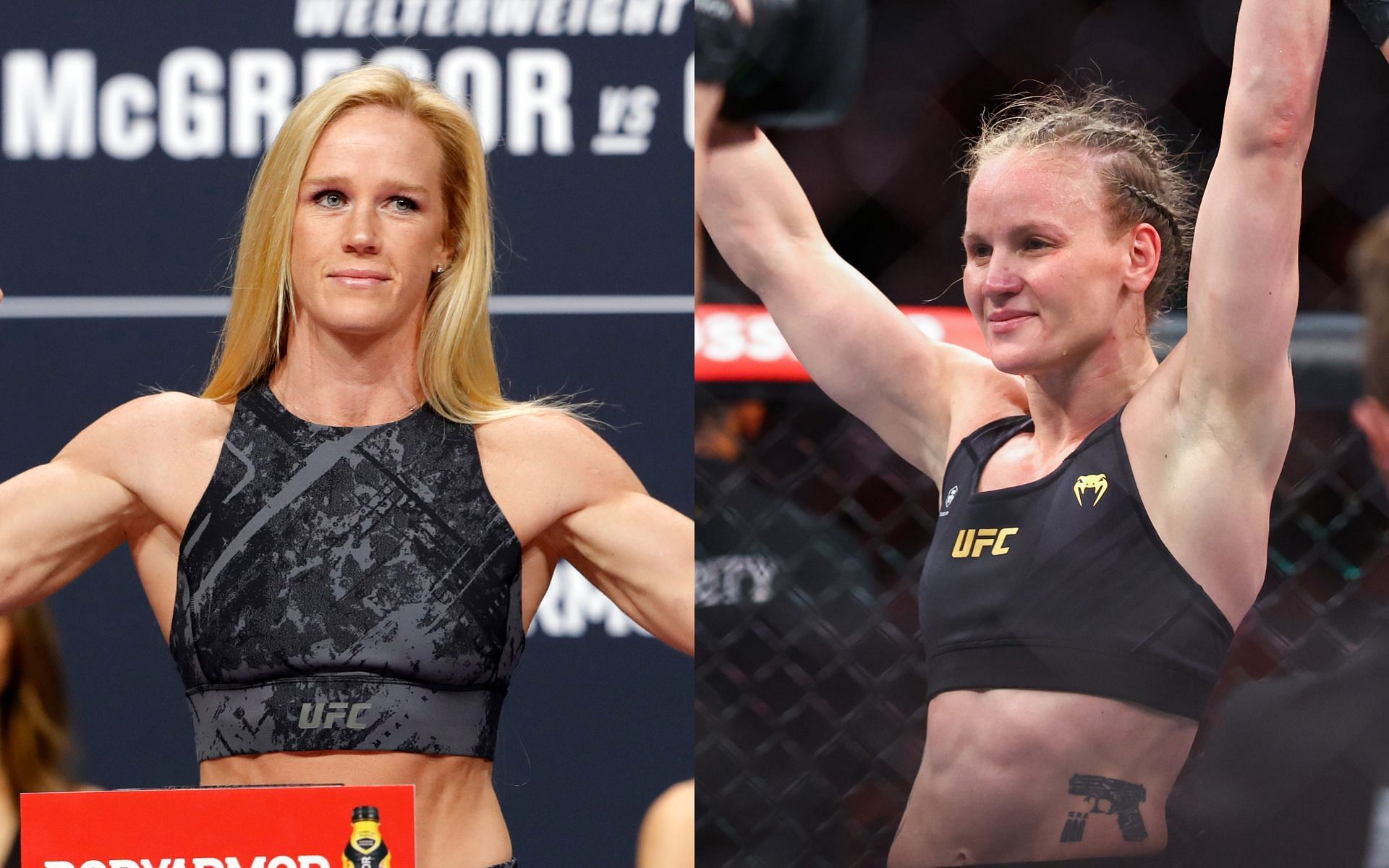 Holly Holm (left) Valentina Shevchenko (right) 