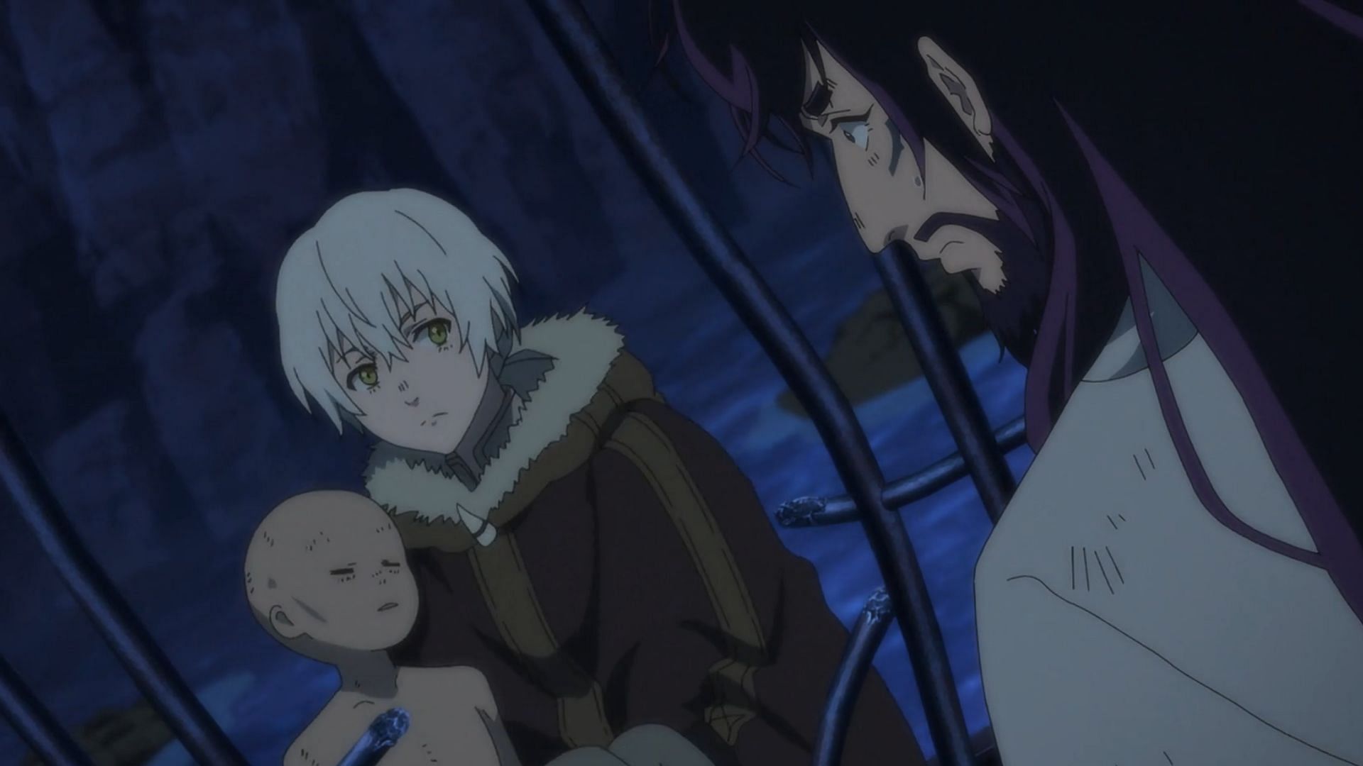 Fushi helping Prince Bon escape in To Your Eternity season 2 episode 7 (Image via Studio Drive)