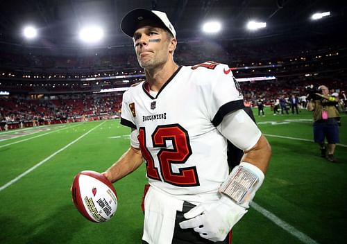 Tom Brady at the Tampa Bay Buccaneers v Arizona Cardinals game