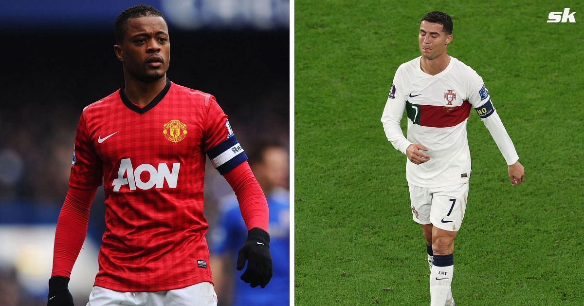 Former Manchester United teammates Patrice Evra and Cristiano Ronaldo