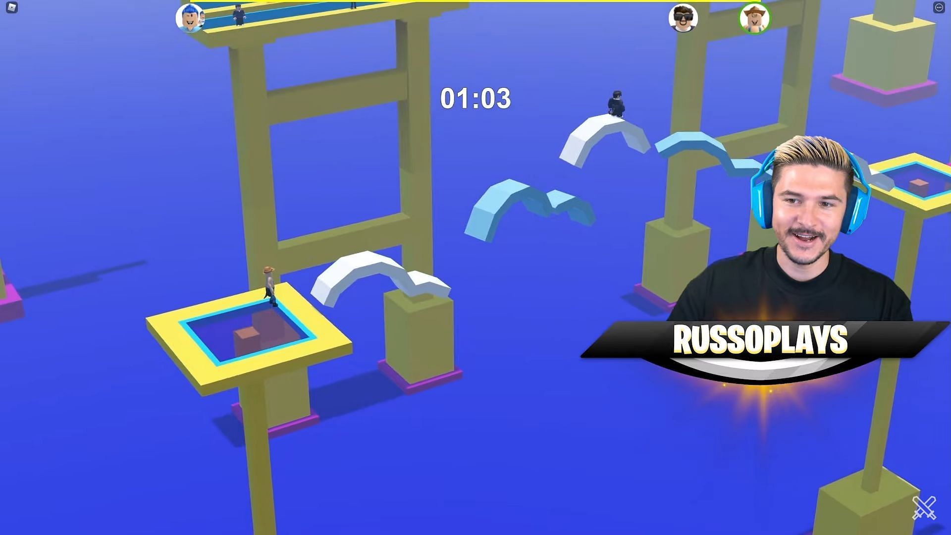 Flamingo seen at the end of the obby map (Image via Roblox Battles YouTube)
