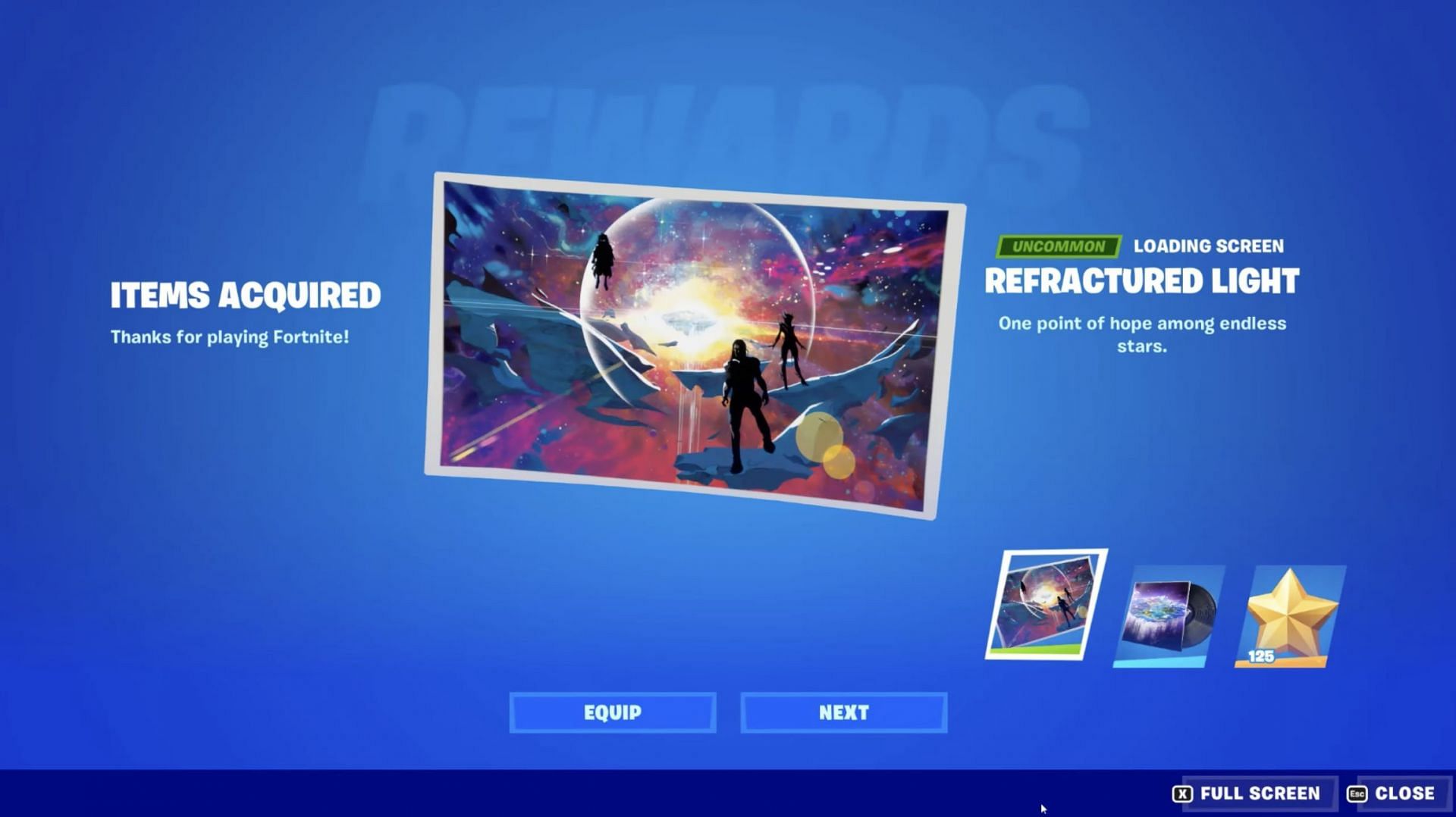 A free loading screen is available (Image via Every Day FN on YouTube)