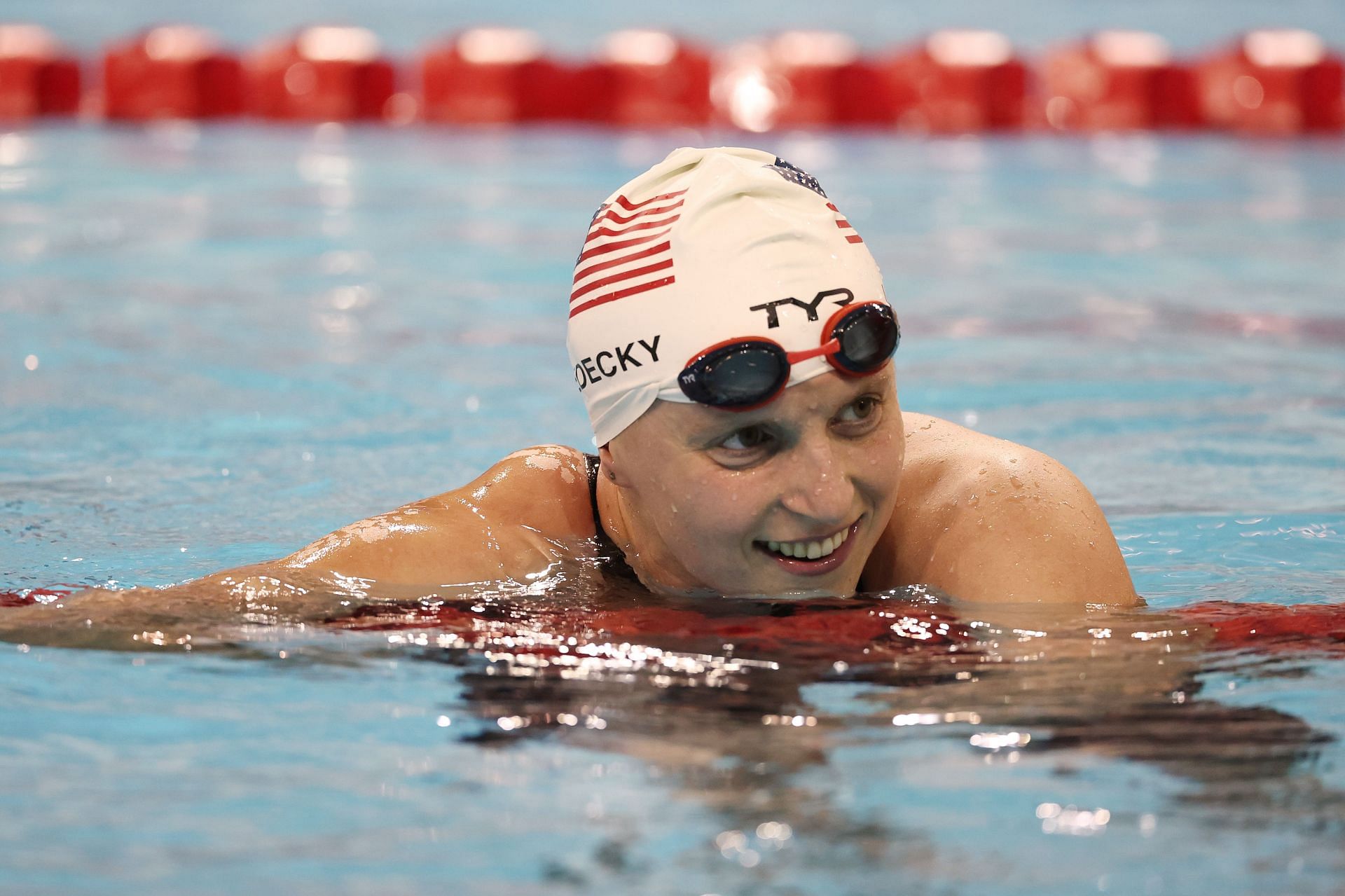 Katie Ledecky at the FINA Swimming World Cup 2022 Leg 2 (Image via Gregory Shamus/Getty Images)