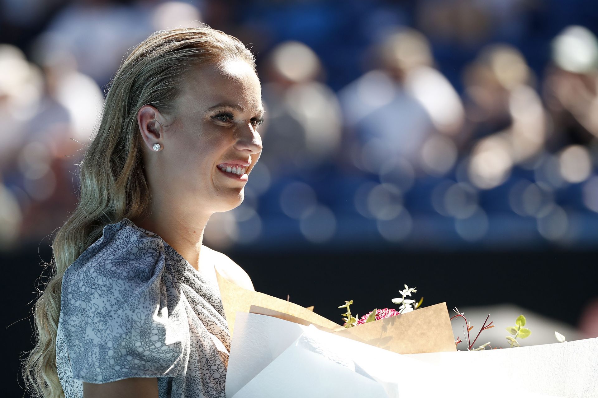 Caroline Wozniacki at the 2020 Australian Open