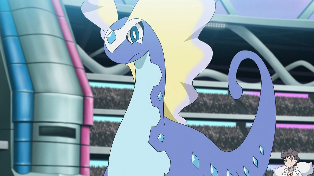 Aurorus as it appears in the anime (Image via The Pokemon Company)