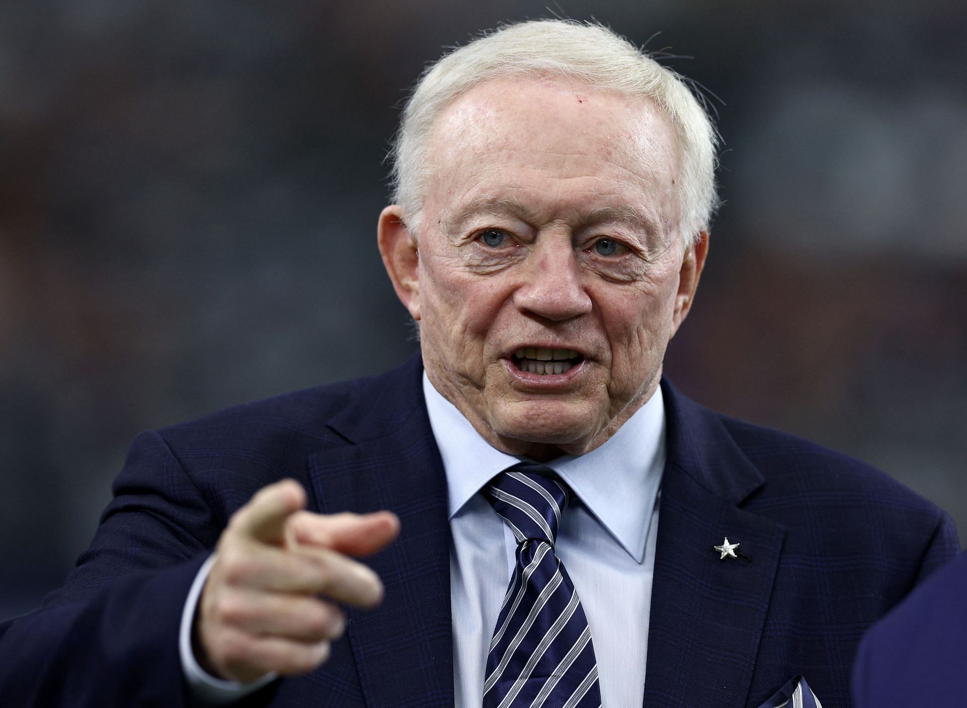 Jerry Jones at the Detroit Lions v Dallas Cowboys game