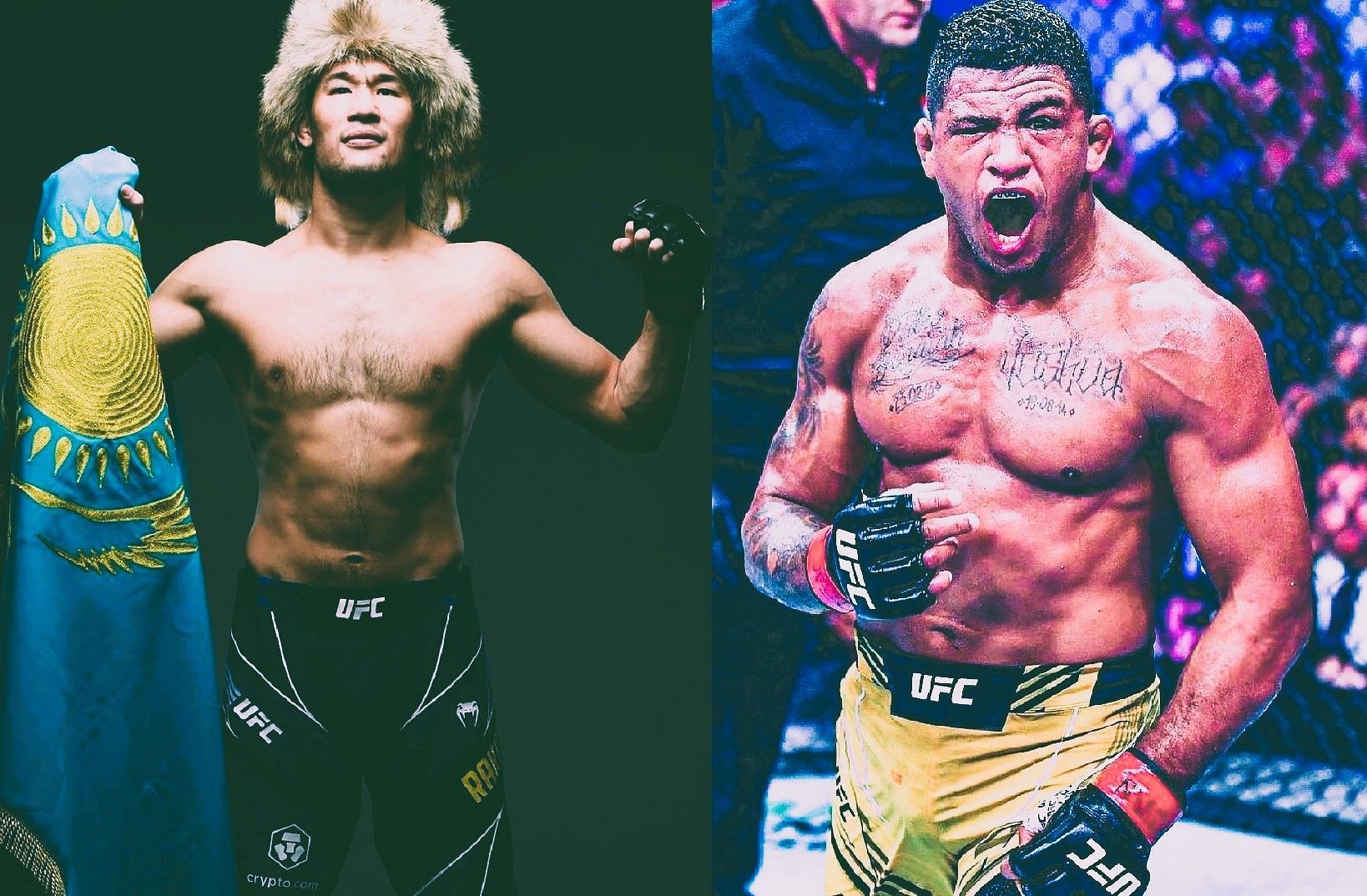 Shavkat Rakhmonov (left) & Gilbert Burns (right) [Images via @shavkatrakhmonov94 & @gilbert_burns]