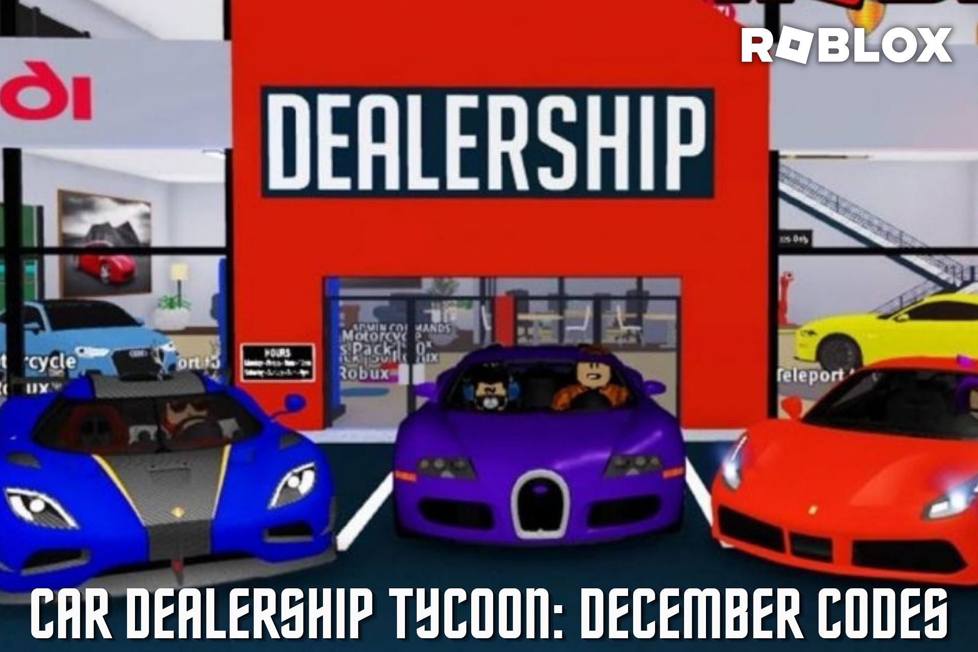 codes for car dealerships tycoon