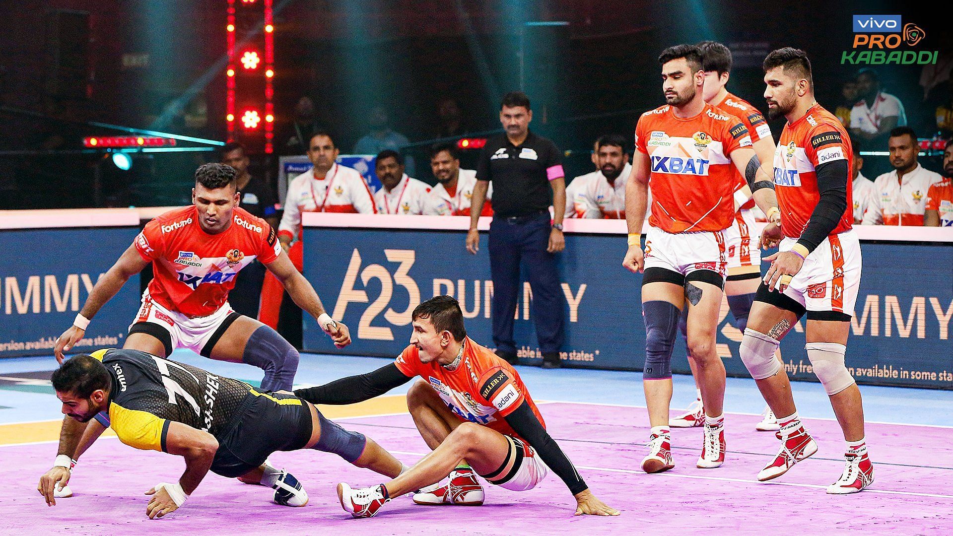 Gujarat Giants defeated the Telugu Titans by 14 points (Image: PKL)