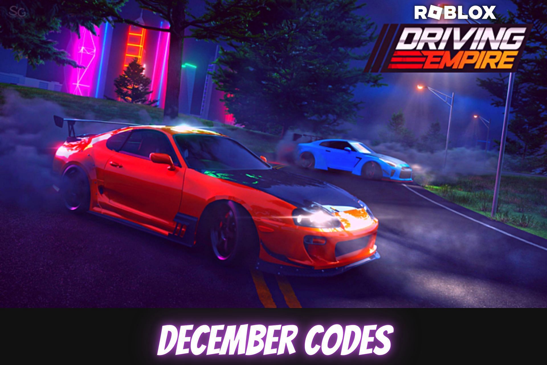 roblox driving empire december codes