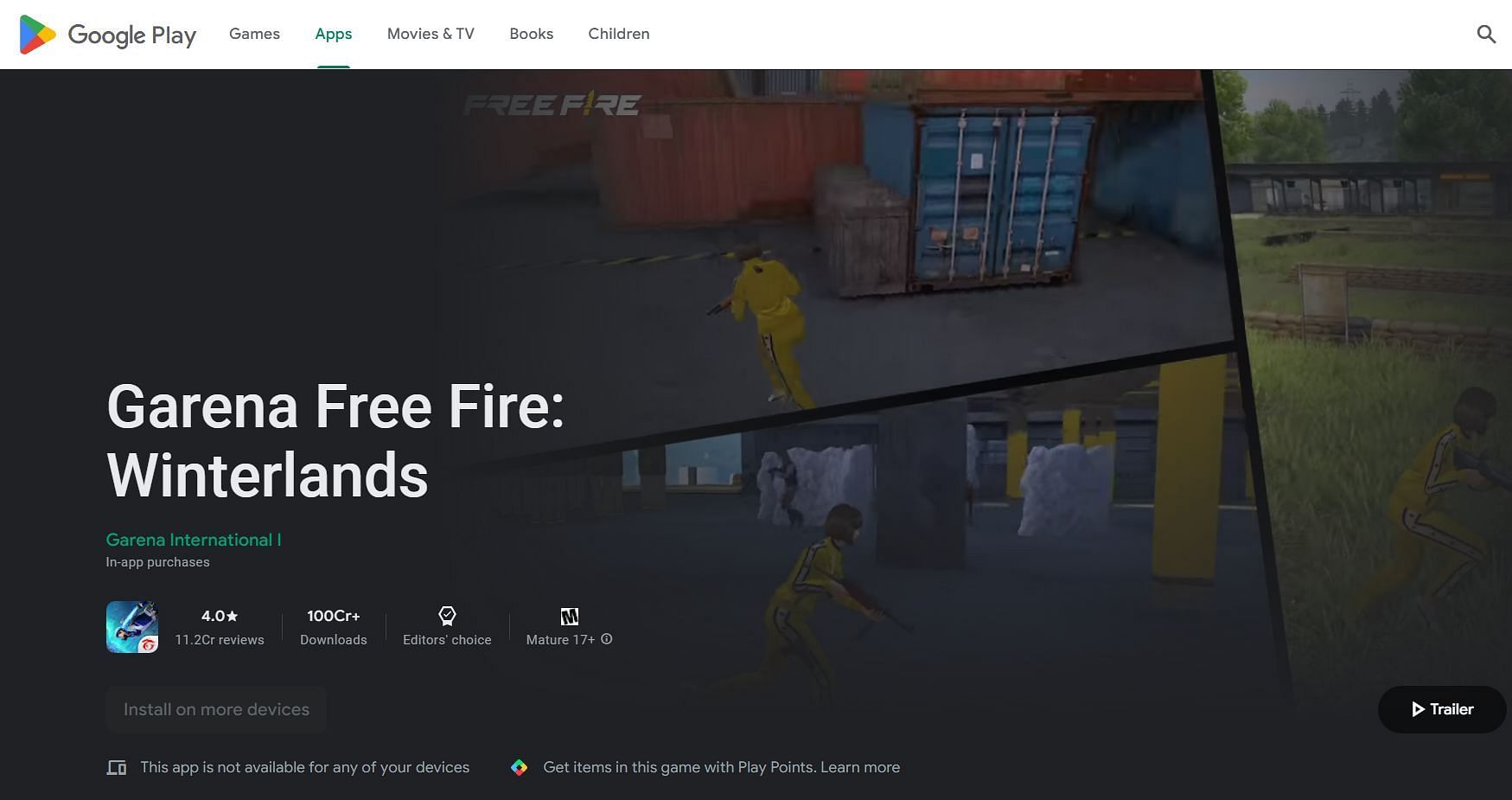 Procedure for installing Free Fire or Free Fire MAX (Image via Google Play Store)