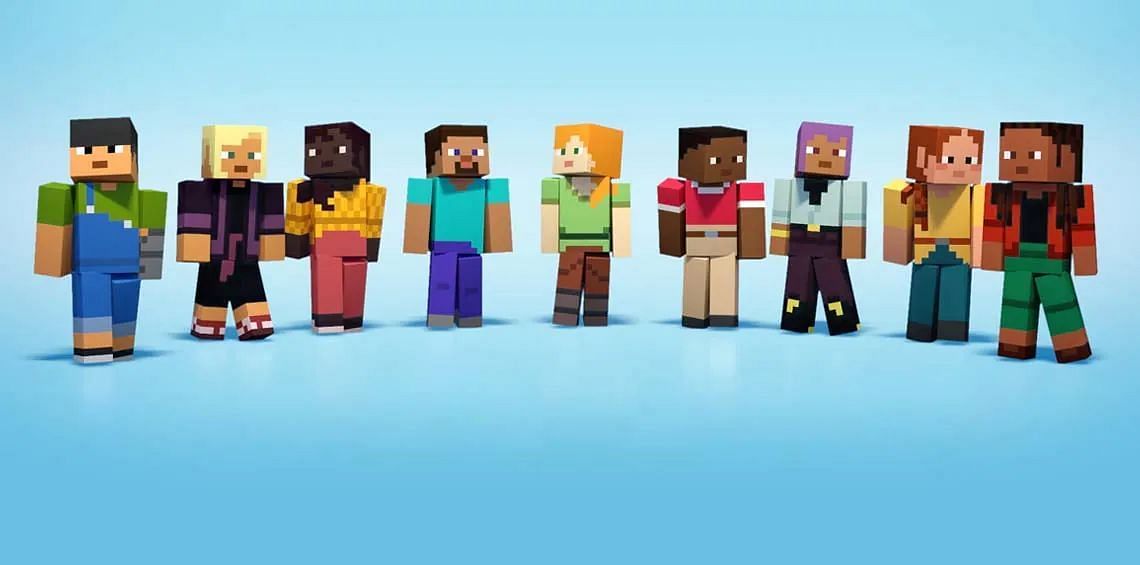 There are seven new default skins in version 1.20 (Image via Mojang)